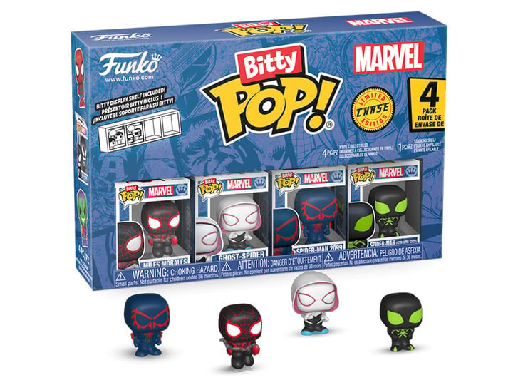 Marvel Bitty Pop! Spider-Man Series 2 Four-Pack Gallery Image 1
