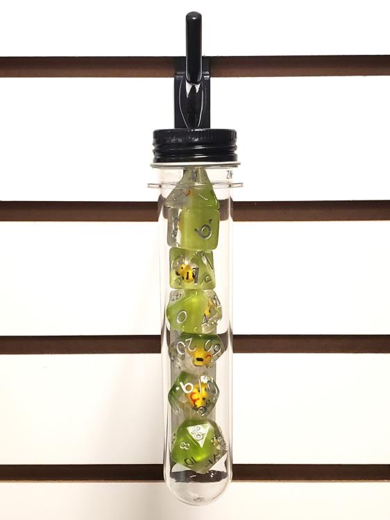 Old School Animal Kingdom Baby Bumblebee Infused Acrylic Resin Dice Set Gallery Image 3