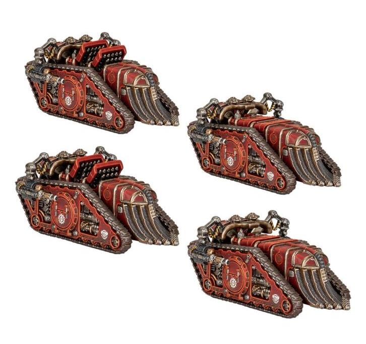 Warhammer: The Horus Heresy Legions Imperialis Mechanicum Karacnos Assault Tank Squadron Epic Scale Miniatures Set Gallery Image 3