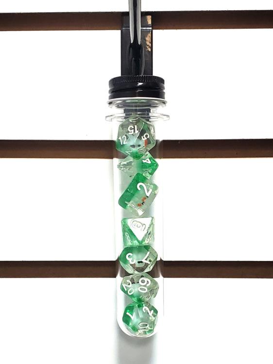Old School Animal Kingdom Duckling Pond Infused Acrylic Resin Dice Set Gallery Image 3