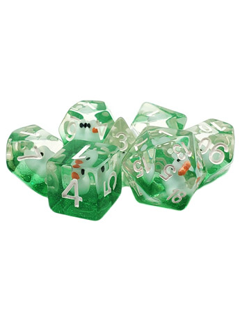 Old School Animal Kingdom Duckling Pond Infused Acrylic Resin Dice Set Gallery Image 2