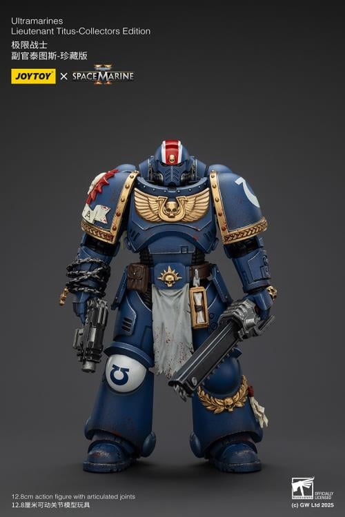 Warhammer 40,000: Space Marine 2 Ultramarines Lieutenant Titus (Collectors Edition) 1/18 Scale Action Figure Gallery Image 4