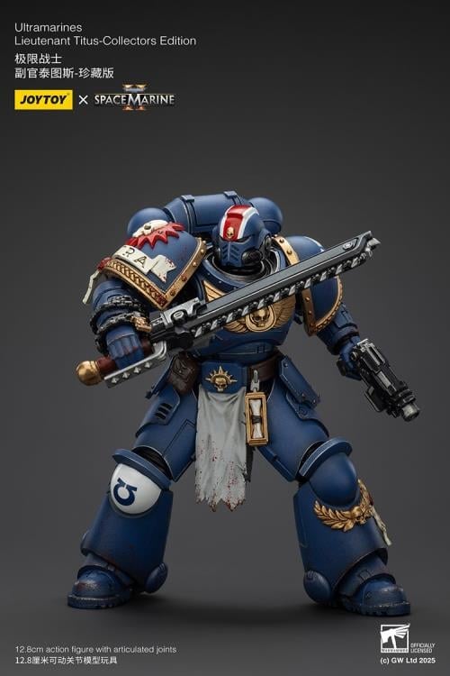 Warhammer 40,000: Space Marine 2 Ultramarines Lieutenant Titus (Collectors Edition) 1/18 Scale Action Figure Gallery Image 10