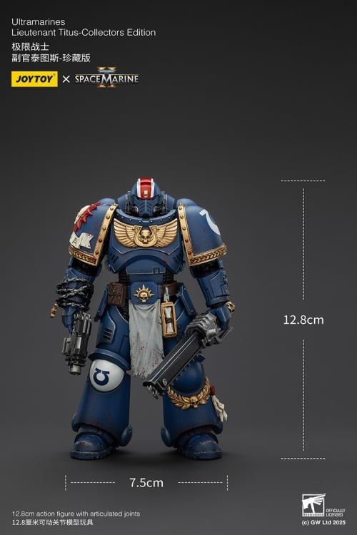 Warhammer 40,000: Space Marine 2 Ultramarines Lieutenant Titus (Collectors Edition) 1/18 Scale Action Figure Gallery Image 16