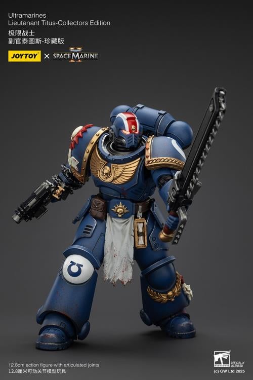 Warhammer 40,000: Space Marine 2 Ultramarines Lieutenant Titus (Collectors Edition) 1/18 Scale Action Figure Gallery Image 9