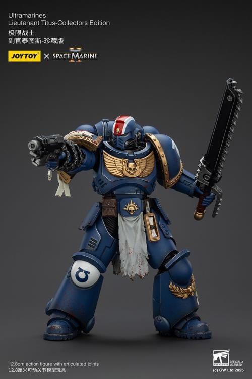 Warhammer 40,000: Space Marine 2 Ultramarines Lieutenant Titus (Collectors Edition) 1/18 Scale Action Figure Gallery Image 7
