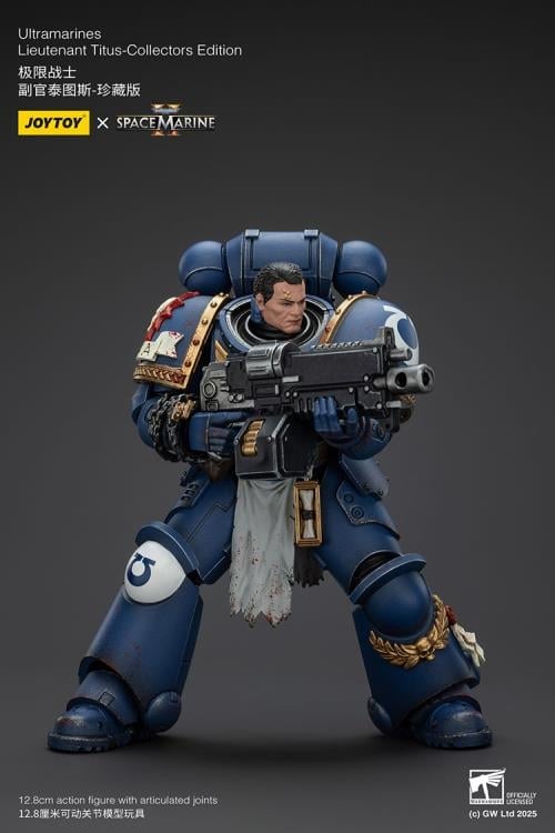 Warhammer 40,000: Space Marine 2 Ultramarines Lieutenant Titus (Collectors Edition) 1/18 Scale Action Figure Gallery Image 12