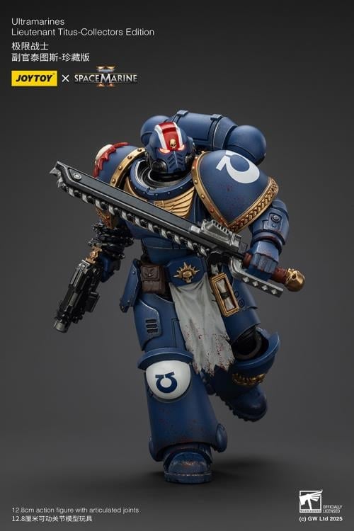 Warhammer 40,000: Space Marine 2 Ultramarines Lieutenant Titus (Collectors Edition) 1/18 Scale Action Figure Gallery Image 8