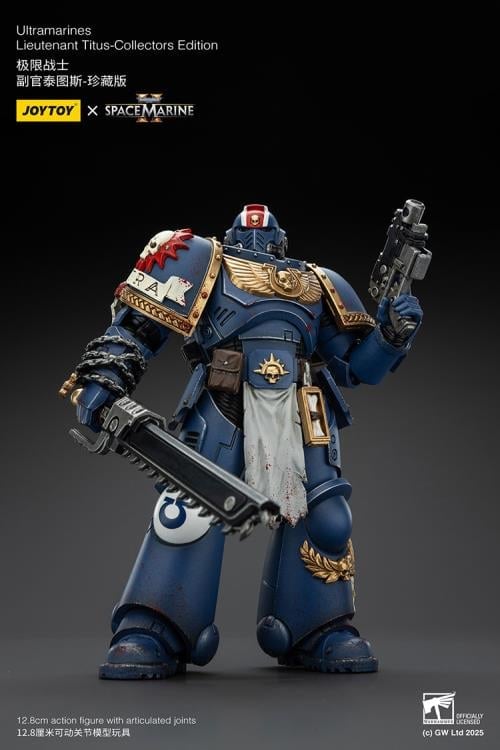 Warhammer 40,000: Space Marine 2 Ultramarines Lieutenant Titus (Collectors Edition) 1/18 Scale Action Figure Gallery Image 13