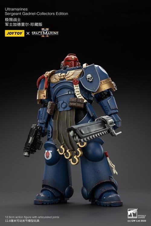 Warhammer 40,000: Space Marine 2 Ultramarines Sergeant Gadriel (Collectors Edition) 1/18 Scale Action Figure Gallery Image 8