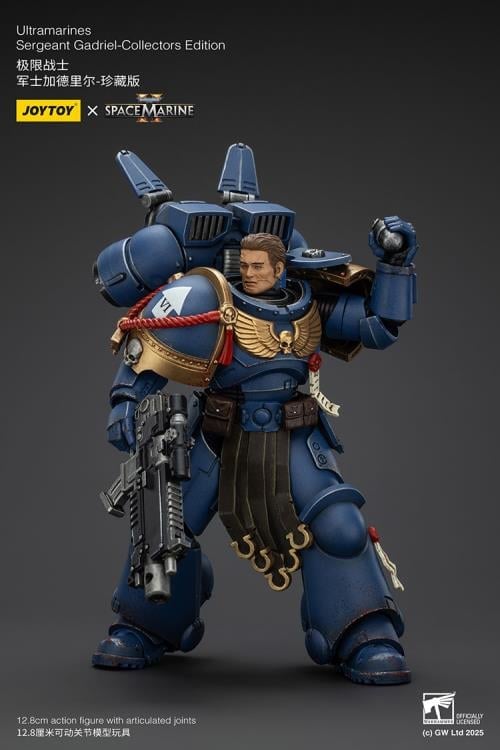 Warhammer 40,000: Space Marine 2 Ultramarines Sergeant Gadriel (Collectors Edition) 1/18 Scale Action Figure Gallery Image 12