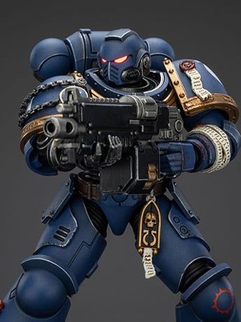 Warhammer 40,000: Space Marine 2 Ultramarines Brother Chairon (Collectors Edition) 1/18 Scale Action Figure Gallery Image 2