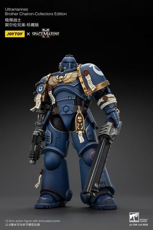 Warhammer 40,000: Space Marine 2 Ultramarines Brother Chairon (Collectors Edition) 1/18 Scale Action Figure Gallery Image 8