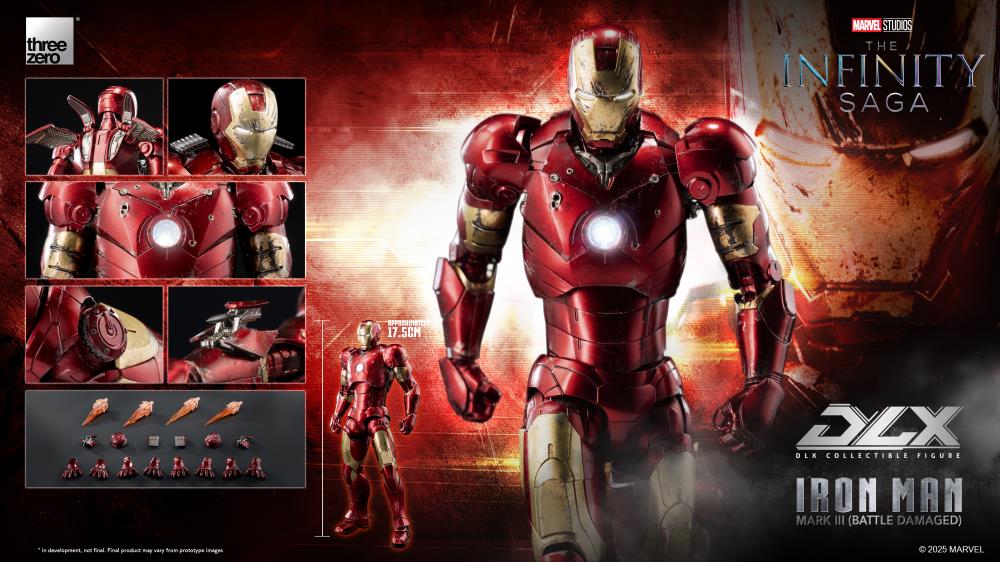 Marvel: The Infinity Saga DLX Iron Man Mark 3 (Battle Damaged) 1/12 Scale Action Figure Gallery Image 14