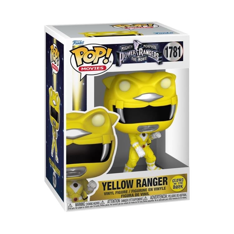 Mighty Morphin Power Rangers: The Movie Pop! Movies #1781 Yellow Ranger (Glow-in-the-Dark) Gallery Image 4