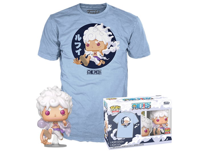 One Piece Pop! #1607 and Tee Monkey D. Luffy (Gear Five) Gallery Image 1