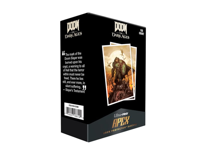 Doom: The Dark Ages Apex Deck Protector Wrath Box of 105 Card Sleeves