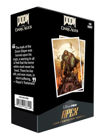 Doom: The Dark Ages Apex Deck Protector Wrath Box of 105 Card Sleeves Gallery Image 2
