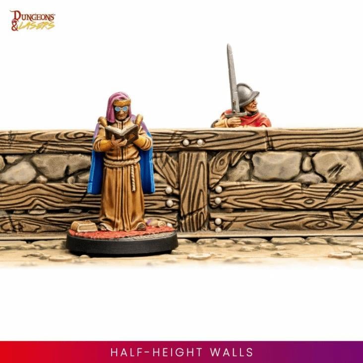 Dungeons & Lasers: Dwarven Mine Half-Height Walls Miniatures Set Gallery Image 5