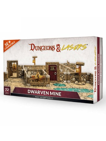 Dungeons & Lasers: Dwarven Mine Half-Height Walls Miniatures Set Gallery Image 2