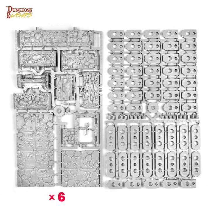 Dungeons & Lasers: Dwarven Mine Half-Height Walls Miniatures Set Gallery Image 16