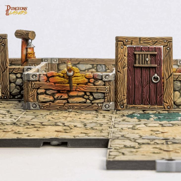 Dungeons & Lasers: Dwarven Mine Half-Height Walls Miniatures Set Gallery Image 9