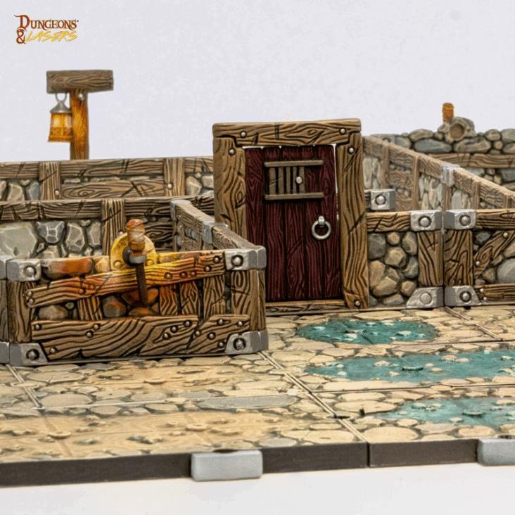 Dungeons & Lasers: Dwarven Mine Half-Height Walls Miniatures Set Gallery Image 10