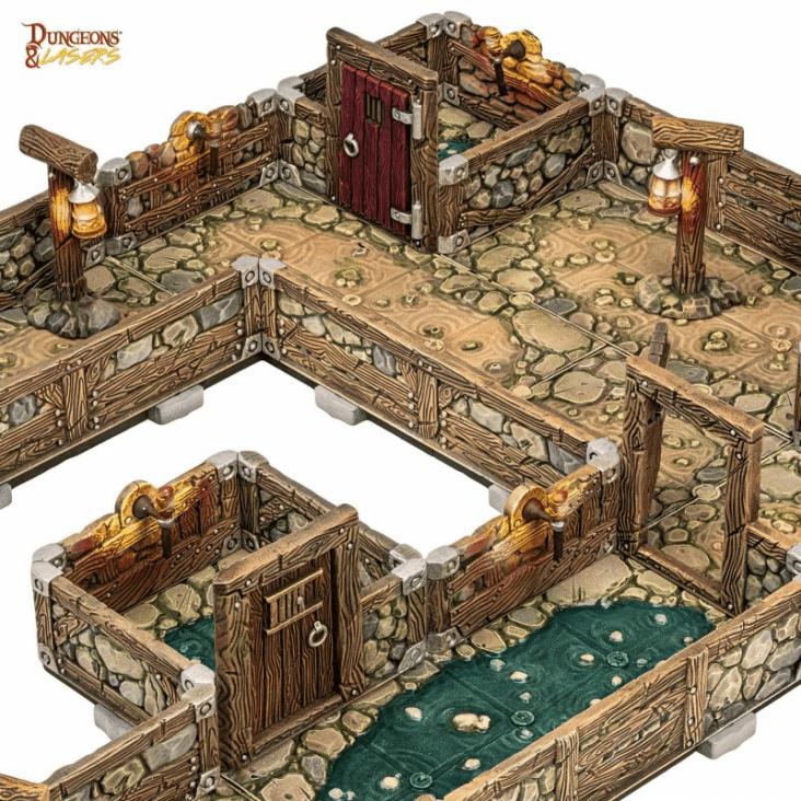 Dungeons & Lasers: Dwarven Mine Half-Height Walls Miniatures Set Gallery Image 11