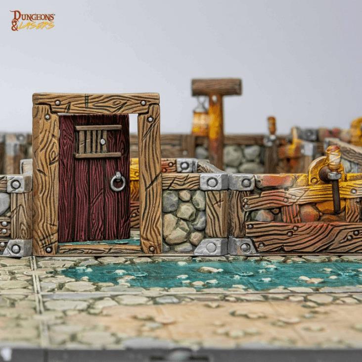 Dungeons & Lasers: Dwarven Mine Half-Height Walls Miniatures Set Gallery Image 7