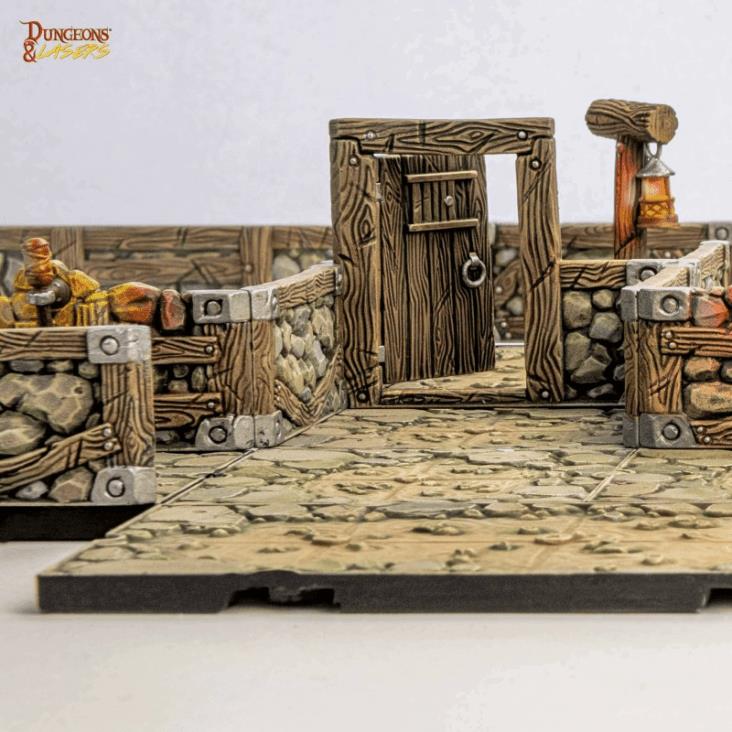 Dungeons & Lasers: Dwarven Mine Half-Height Walls Miniatures Set Gallery Image 8