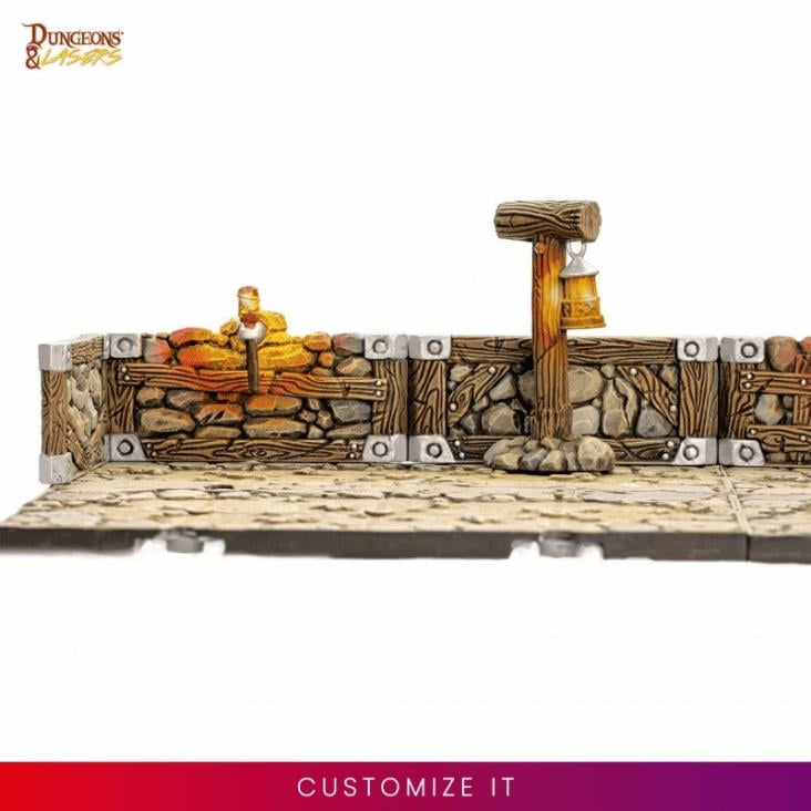 Dungeons & Lasers: Dwarven Mine Half-Height Walls Miniatures Set Gallery Image 6