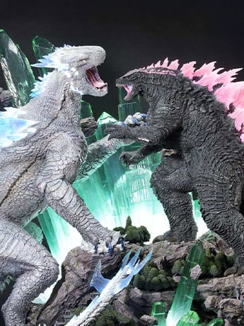 Godzilla x Kong: The New Empire Ultimate Diorama Masterline Godzilla vs. Shimo Statue Gallery Image 2