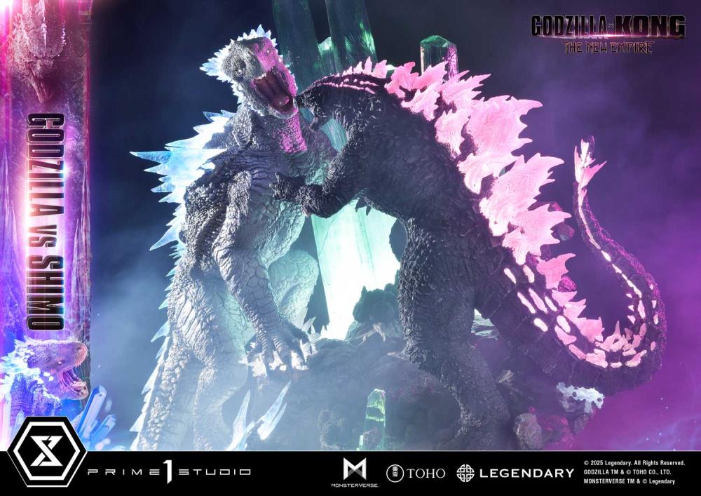 Godzilla x Kong: The New Empire Ultimate Diorama Masterline Godzilla vs. Shimo (Bonus Ver.) Statue Gallery Image 24