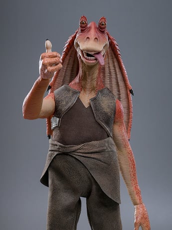 Star Wars: The Phantom Menace MMS807 Jar Jar Binks 1/6th Scale Collectible Figure Gallery Image 2