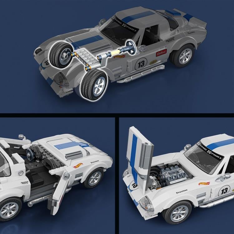 Hot Wheels Mattel Brick Shop Corvette Grand Sport Building Set Gallery Image 4