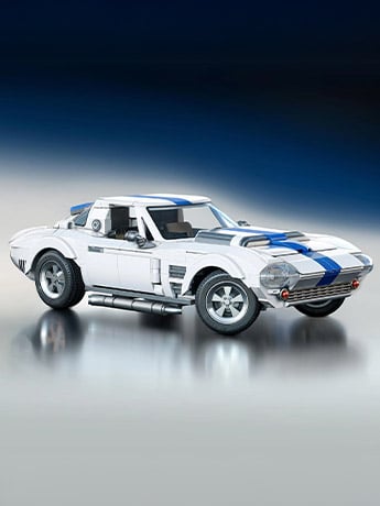 Hot Wheels Mattel Brick Shop Corvette Grand Sport Building Set