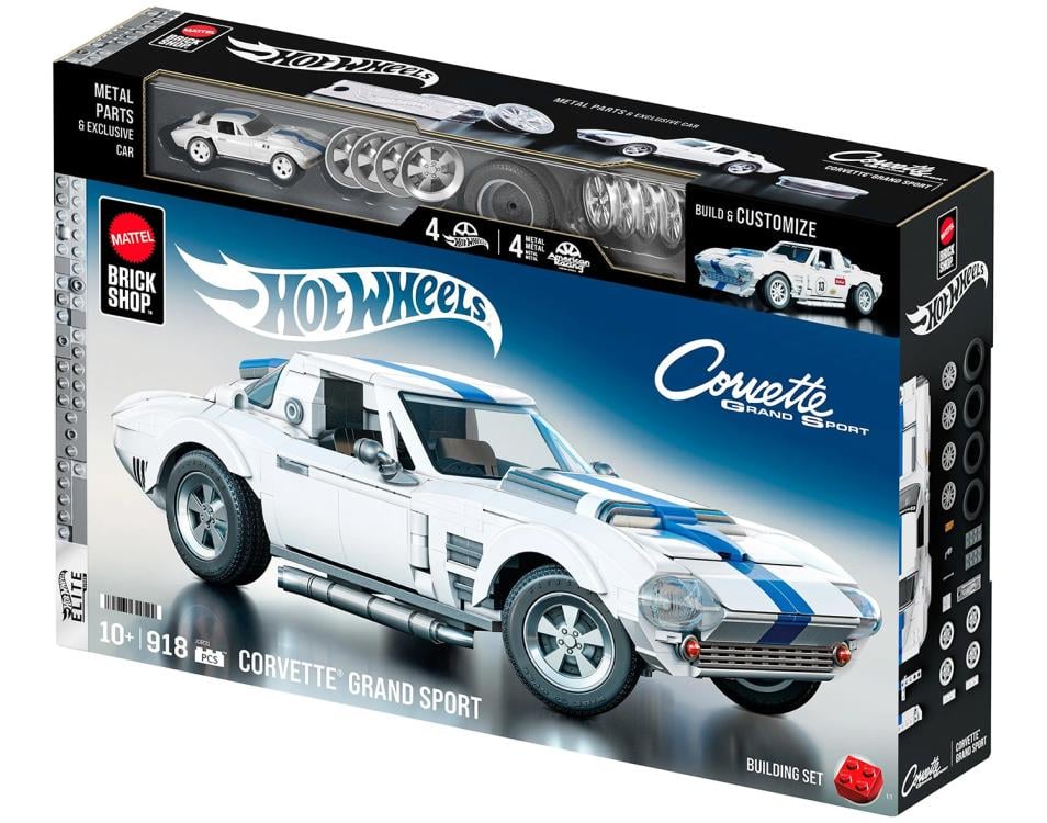 Hot Wheels Mattel Brick Shop Corvette Grand Sport Building Set Gallery Image 10