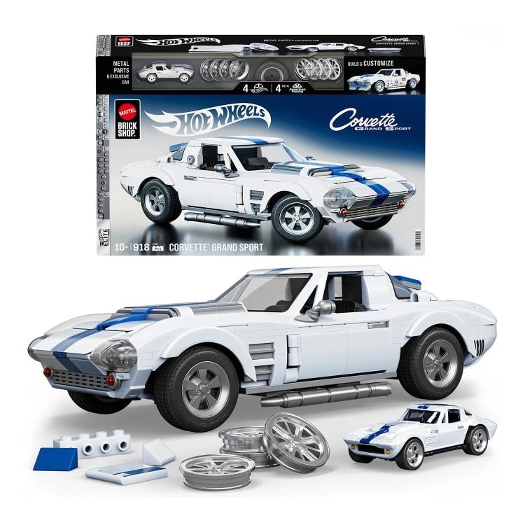 Hot Wheels Mattel Brick Shop Corvette Grand Sport Building Set Gallery Image 8