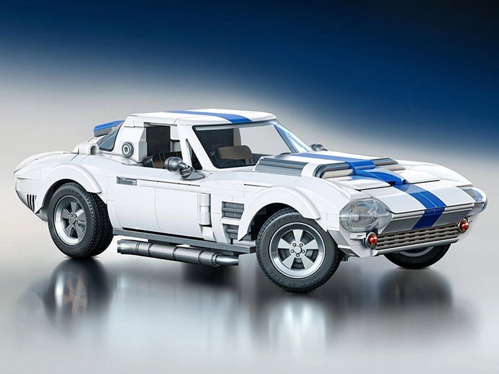 Hot Wheels Mattel Brick Shop Corvette Grand Sport Building Set