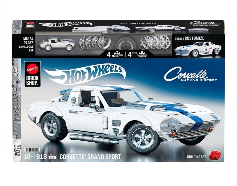Hot Wheels Mattel Brick Shop Corvette Grand Sport Building Set Gallery Image 9