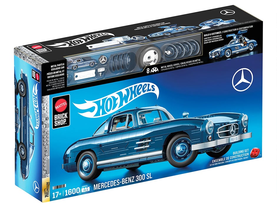 Hot Wheels Mattel Brick Shop Mercedes-Benz 300 SL Building Set Gallery Image 10