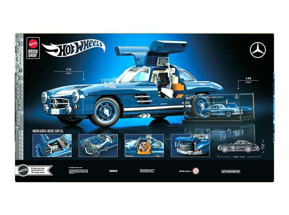 Hot Wheels Mattel Brick Shop Mercedes-Benz 300 SL Building Set