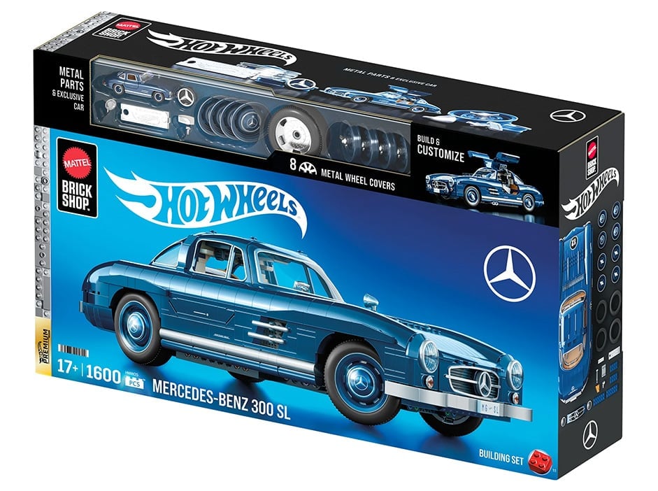 Hot Wheels Mattel Brick Shop Mercedes-Benz 300 SL Building Set
