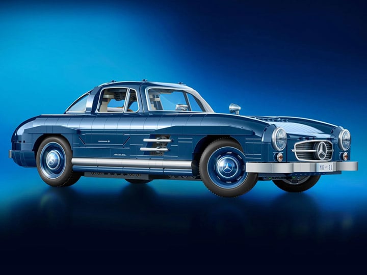 Hot Wheels Mattel Brick Shop Mercedes-Benz 300 SL Building Set