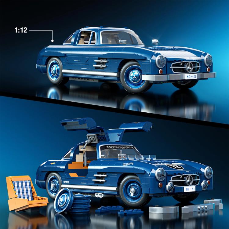 Hot Wheels Mattel Brick Shop Mercedes-Benz 300 SL Building Set