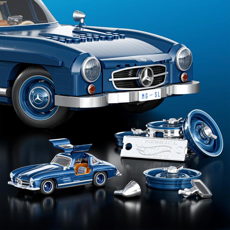 Hot Wheels Mattel Brick Shop Mercedes-Benz 300 SL Building Set Gallery Image 4