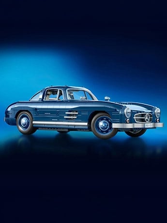 Hot Wheels Mattel Brick Shop Mercedes-Benz 300 SL Building Set