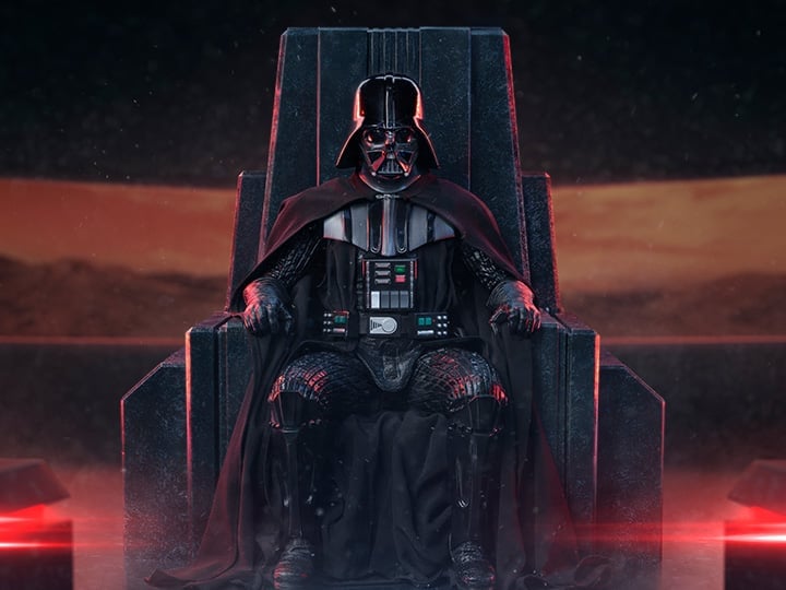 Star Wars: Obi-Wan Kenobi Darth Vader on Throne 1/10 Art Scale Limited Edition Statue Gallery Image 1