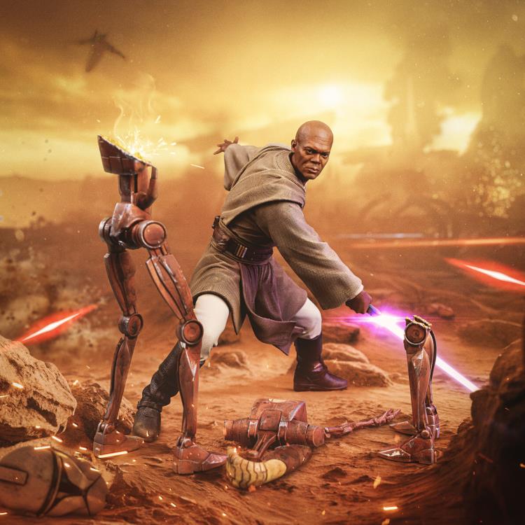 Star Wars Mace Windu 1/10 Art Scale Statue Gallery Image 3