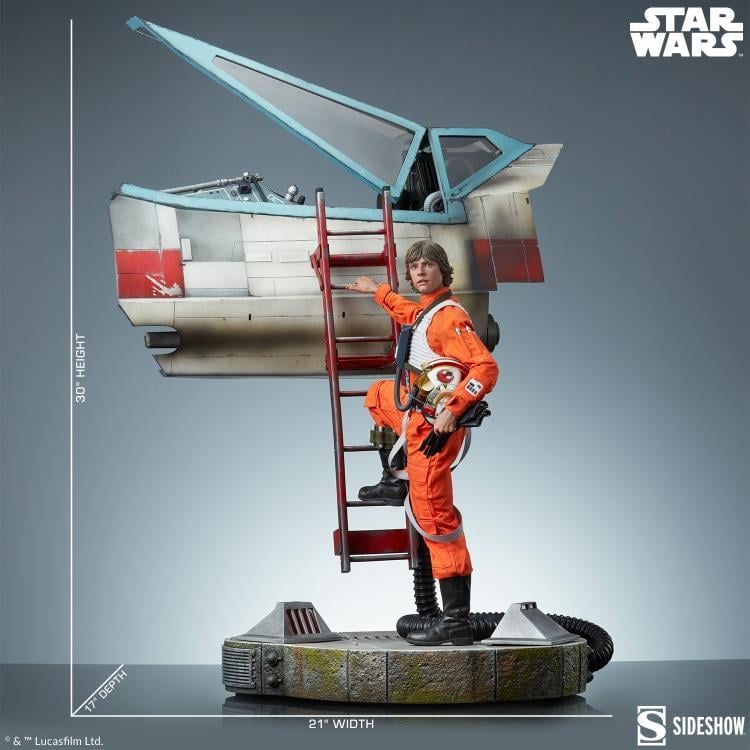 Star Wars: A New Hope Premium Format Luke Skywalker & X-Wing: Red Five, Standing By Statue Gallery Image 20